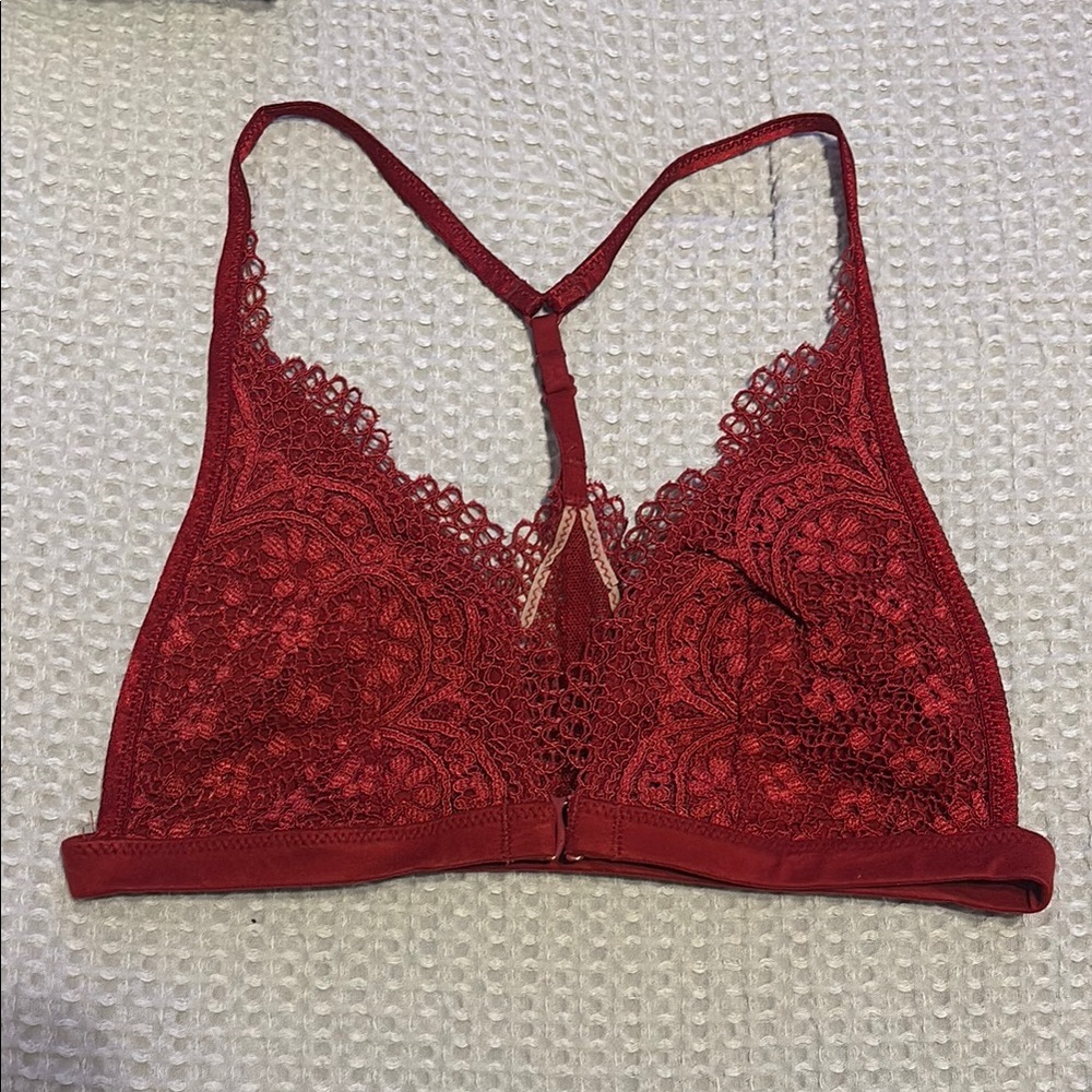 Victoria's Secret Red Lace Triangle Bralette